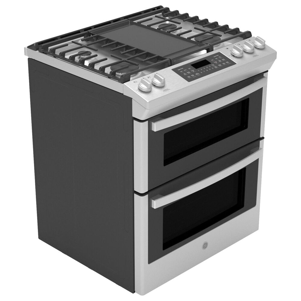 GE Appliances 30" SlideIn FrontControl Gas Double Oven Range in