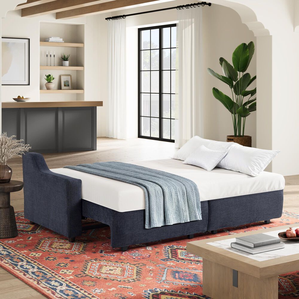 Lifestyle Solutions Glenmont Convertible Sofa in Navy, , large