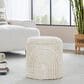 LumiSource Tahoe 18" Sand Storage Ottoman in Beige, , large