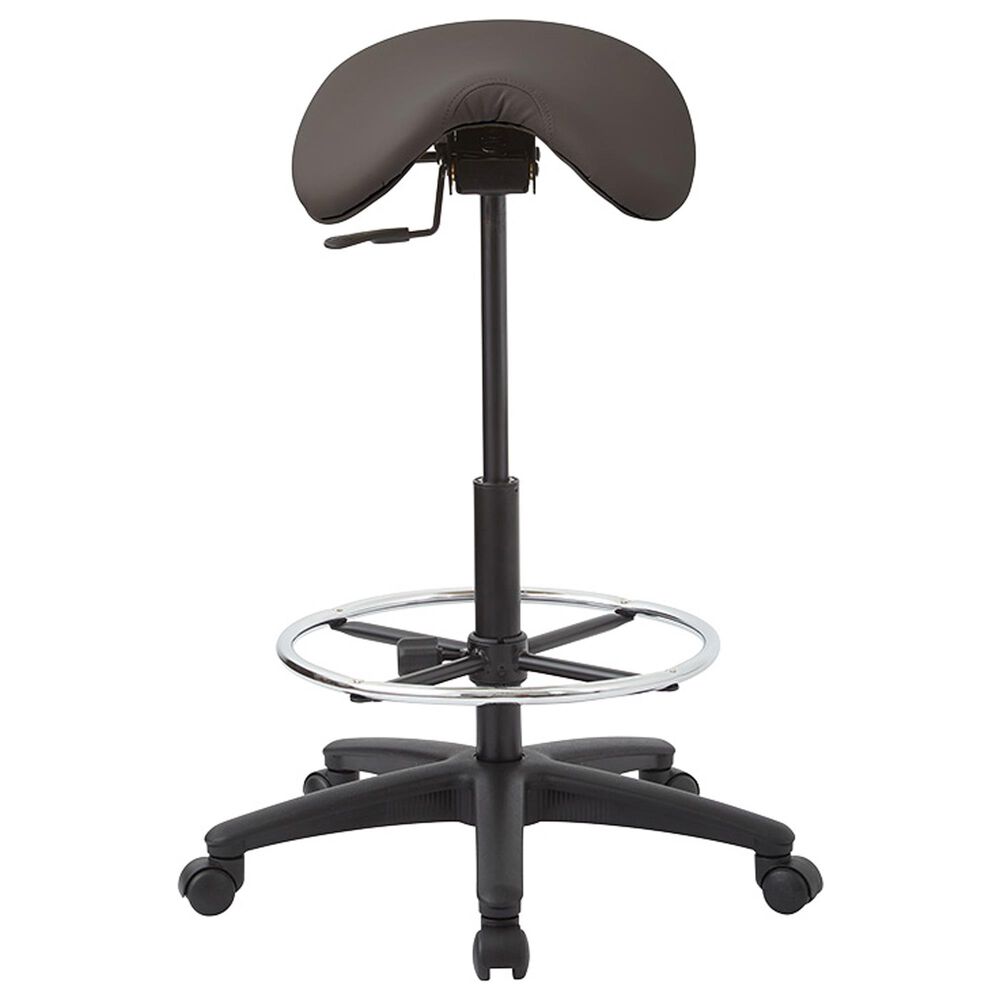 OSP Home Backless Drafting Chair with Foot Ring in Dillon Graphite, , large