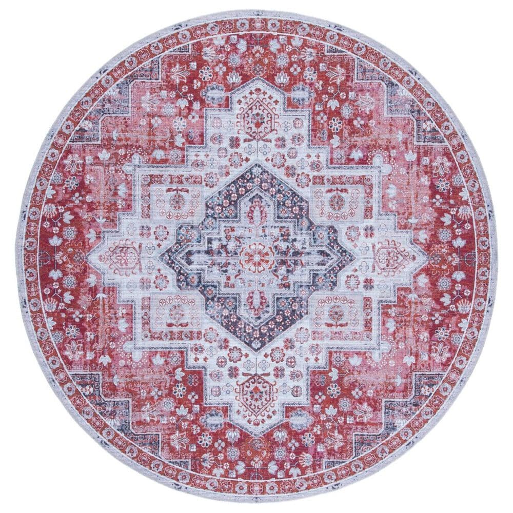 Safavieh Serapi SEP563 6"7" Round Rust and Ivory Area Rug, , large
