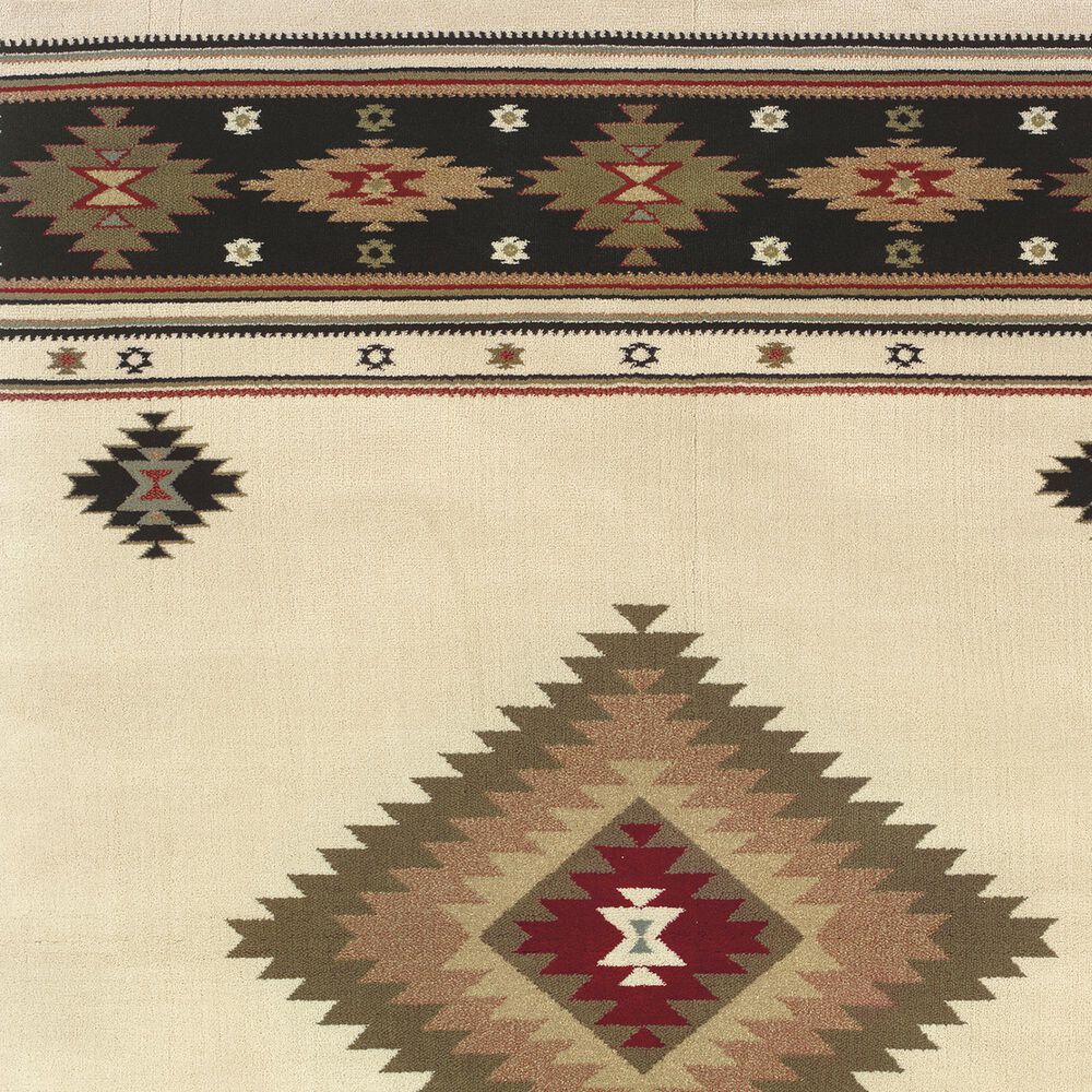 Oriental Weavers Hudson Southwestern Beige 7&#39;8&quot; x 10&#39;10&quot; Area Rug, , large