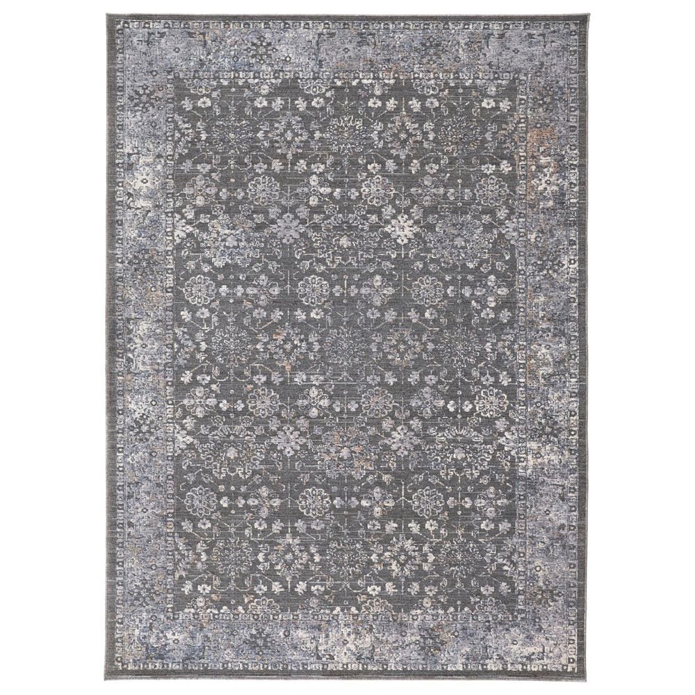 Feizy Thackery 7"10" x 9"10" Charcoal and Blue Area Rug, , large