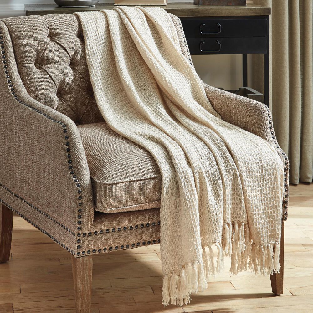 Signature Design by Ashley Rowena Throw in Cream, , large