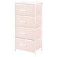mDesign 4-Drawer Tall Dresser with Fabric Drawers in Pink, , large