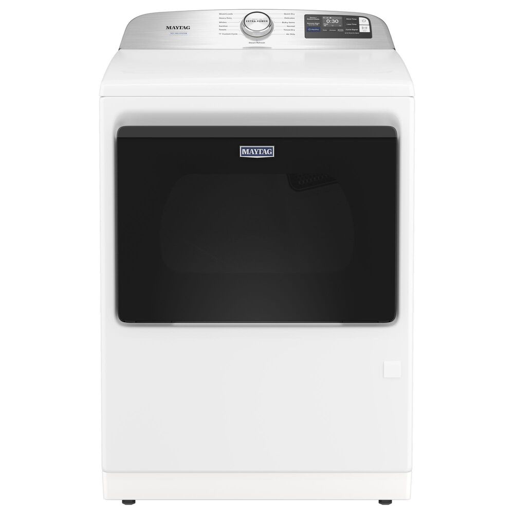 Maytag 7.4 Cu. Ft. Smart Front Load Dryer with Pet Pro Option in White, , large