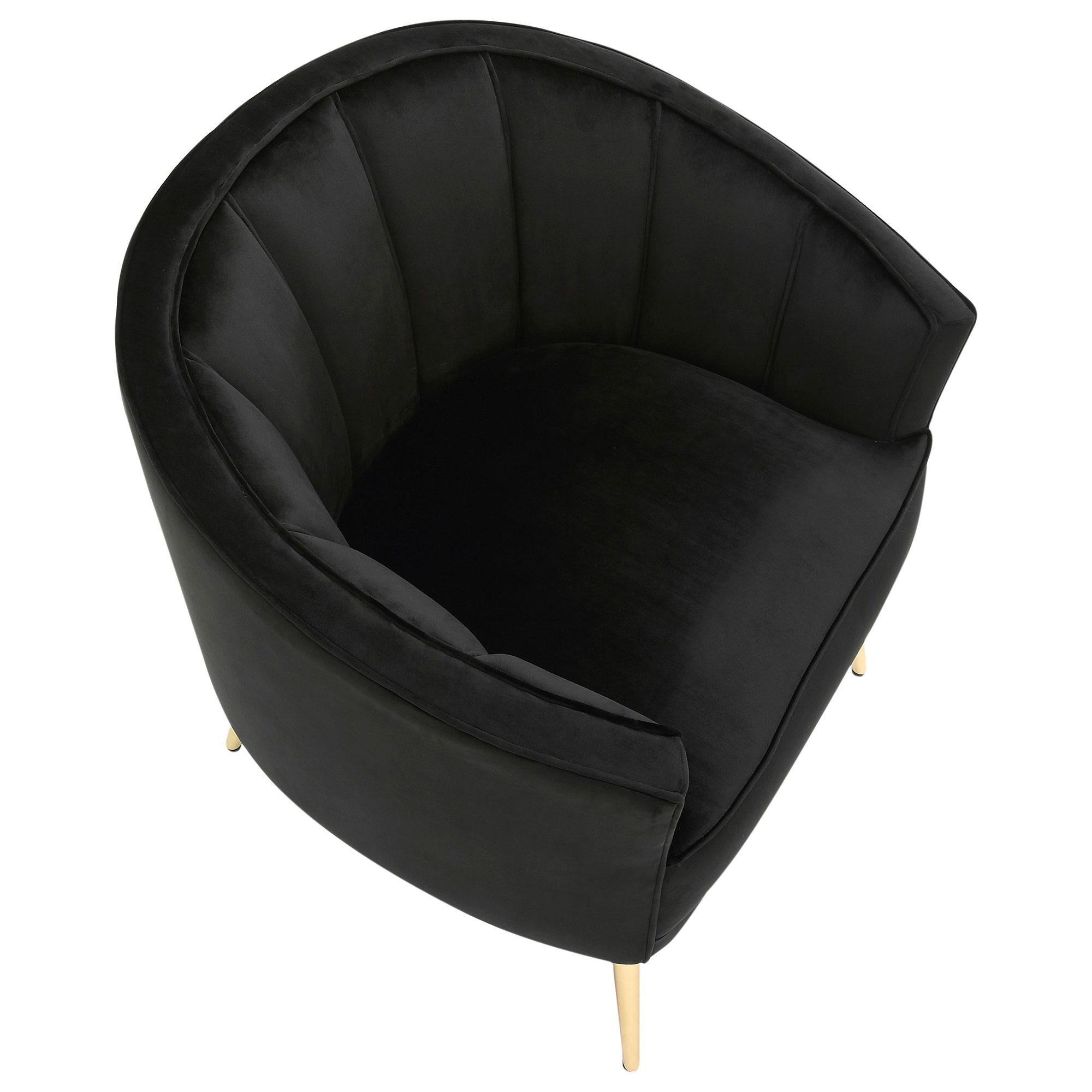 Black velvet tub best sale chair