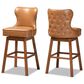 Baxton Studio Gradisca Swivel Bar Stool in Walnut Brown (Set of 2), , large