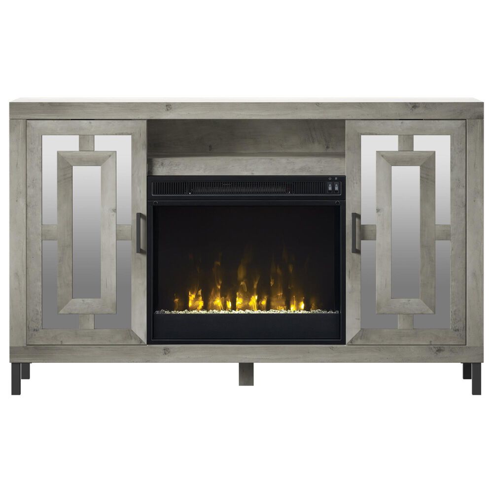Classic Flame 55" Mirrored Media Fireplace in Silver, , large
