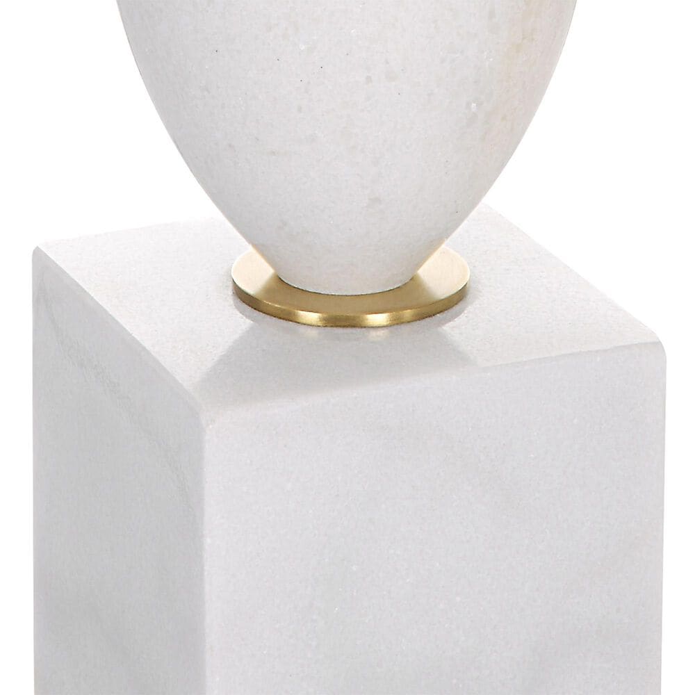 Uttermost Regalia Table Lamp in Beaded White and Antique Brushed Brass, , large