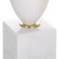 Uttermost Regalia Table Lamp in Beaded White and Antique Brushed Brass, , large