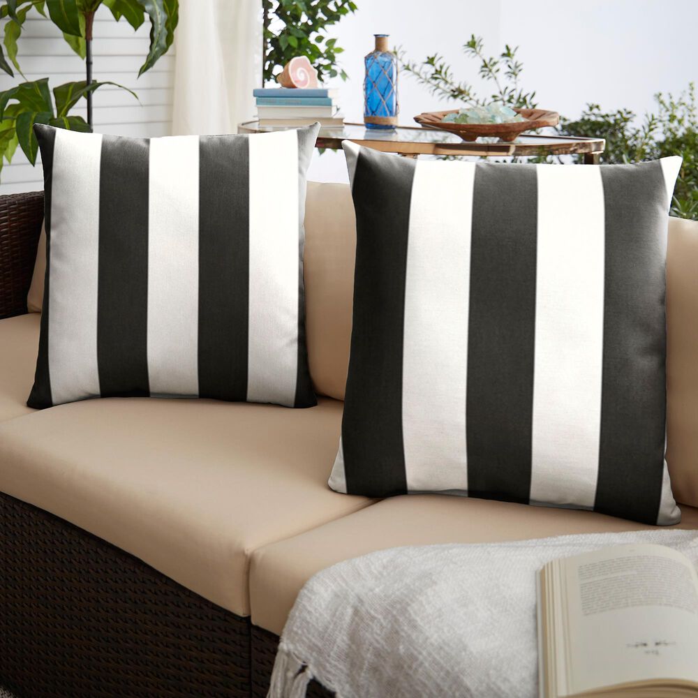Sorra Home Sunbrella 18" Pillow in Cabana Classic (Set of 2), , large
