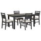 New Heritage Design Sable Crest 5-Piece Rectangular Dining Set in Sable Black, , large