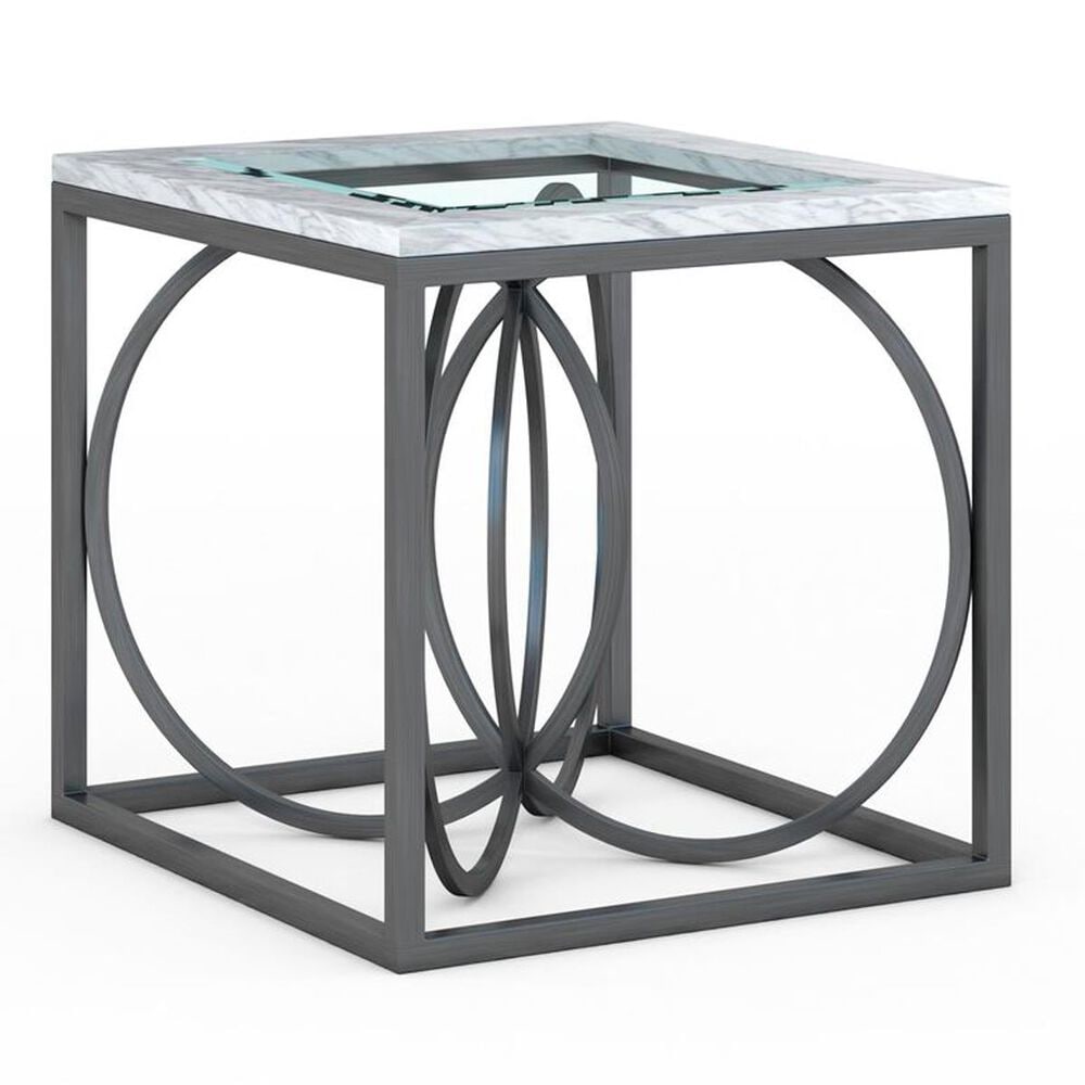 Vantage Elliptical End Table in Brushed Nickel, , large