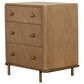 Pacific Landing Arini 3-Drawer Nightstand in Sand Wash and Aged Brass, , large