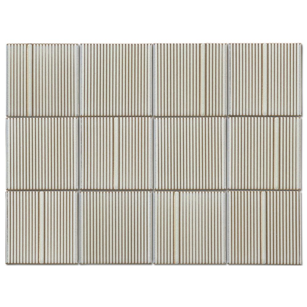 Emser Kanji Erimo 4" x 4" Square on 12" x 16" Glossy Porcelain Tile, , large