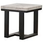 Steve Silver Lucca End Table in White Marble and Espresso, , large