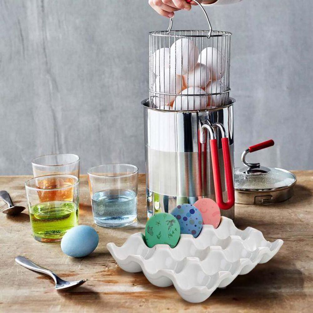 HIC Kitchen Porcelain Egg Crate in White, , large