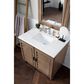 James Martin Vanities Portland 36" Single Bathroom Vanity in Whitewashed Walnut with 3 cm Arctic Fall Solid Surface Top and Rectangular Sink, , large