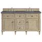 James Martin Vanities Lorelai 60" Double Vanity in Whitewashed Oak with 3 cm Parisien Bleu Quartz Top, , large