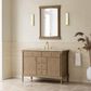 James Martin Kinnsden 48" Single Bathroom Vanity in Weathered Oak with 3 cm Tajnar Eclos Top, Rectangular Sink and FreePower Wireless Charger, , large