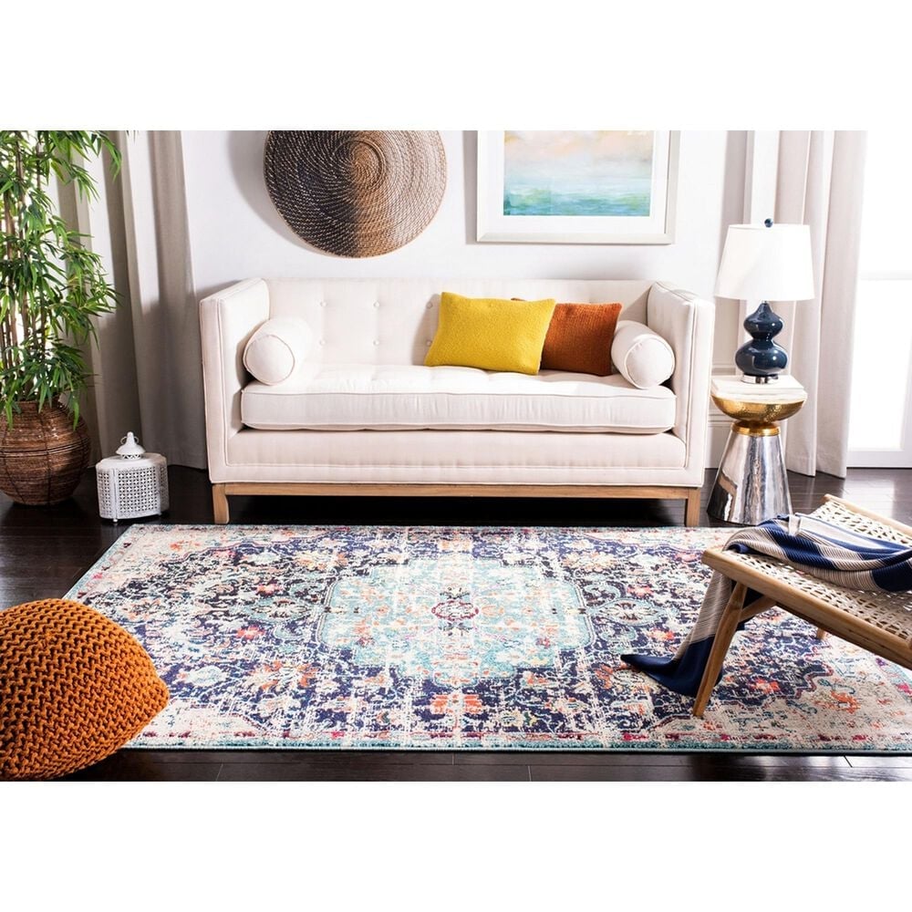 Safavieh Madison MAD447Z 3&#39; x 5&#39; Black and Teal Area Rug, , large
