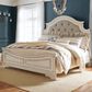 Ashley Realyn California King Upholstered Panel Bed in Chipped White, , large