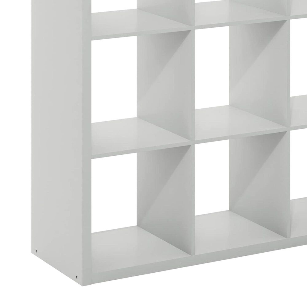 HOMLUX 9-Cube Reversible Open Back Bookshelf in Light Grey, , large