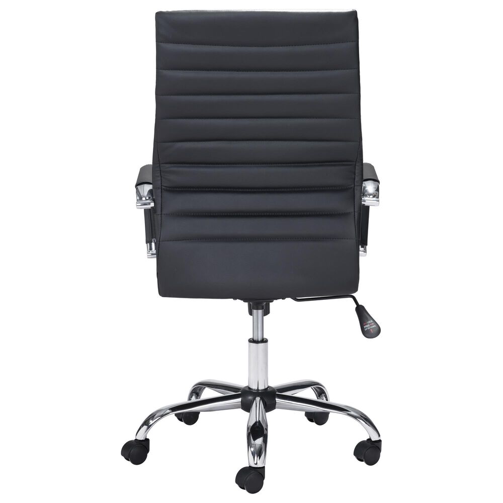 Zuo Modern Primero Office Chair in Black and Silver, , large