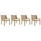 Hearth and Haven Outdoor Dining Chair in Cream (Set of 4), , large