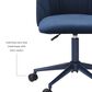 Linden Boulevard Velvet Desk Chair in Navy Blue, , large