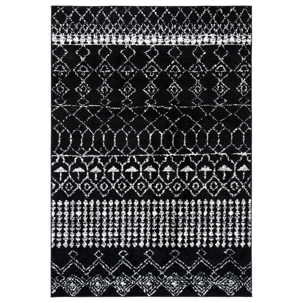 Safavieh Tulum Transitional 6" x 9" Black and Ivory Area Rug, , large