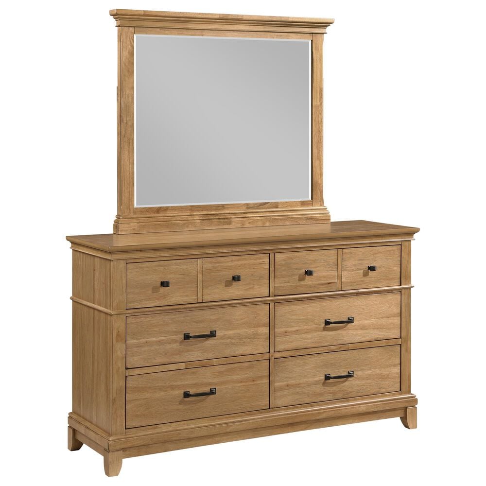 New Heritage Design Sunstone 4-Piece King Bedroom Set in Honey, , large