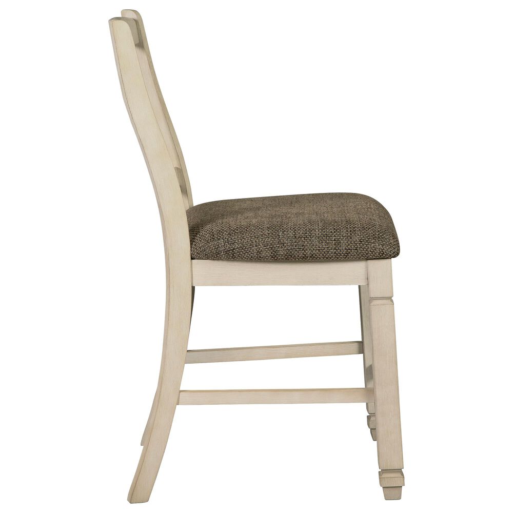 Signature Design by Ashley Bolanburg Upholstered Counter Stool in Antique White, , large