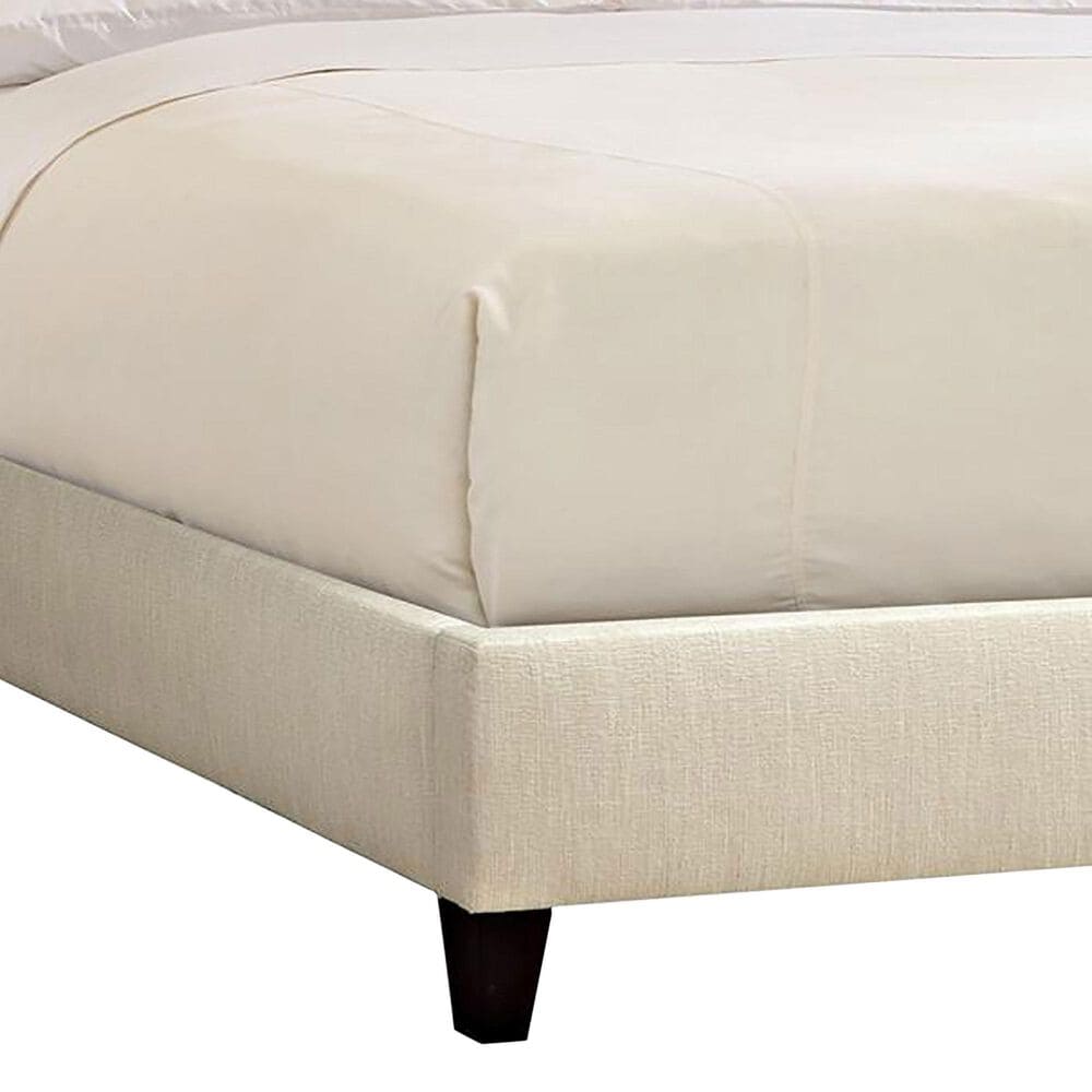 Bernhardt Maxime King Upholstered Wing Panel Bed in Cream, , large