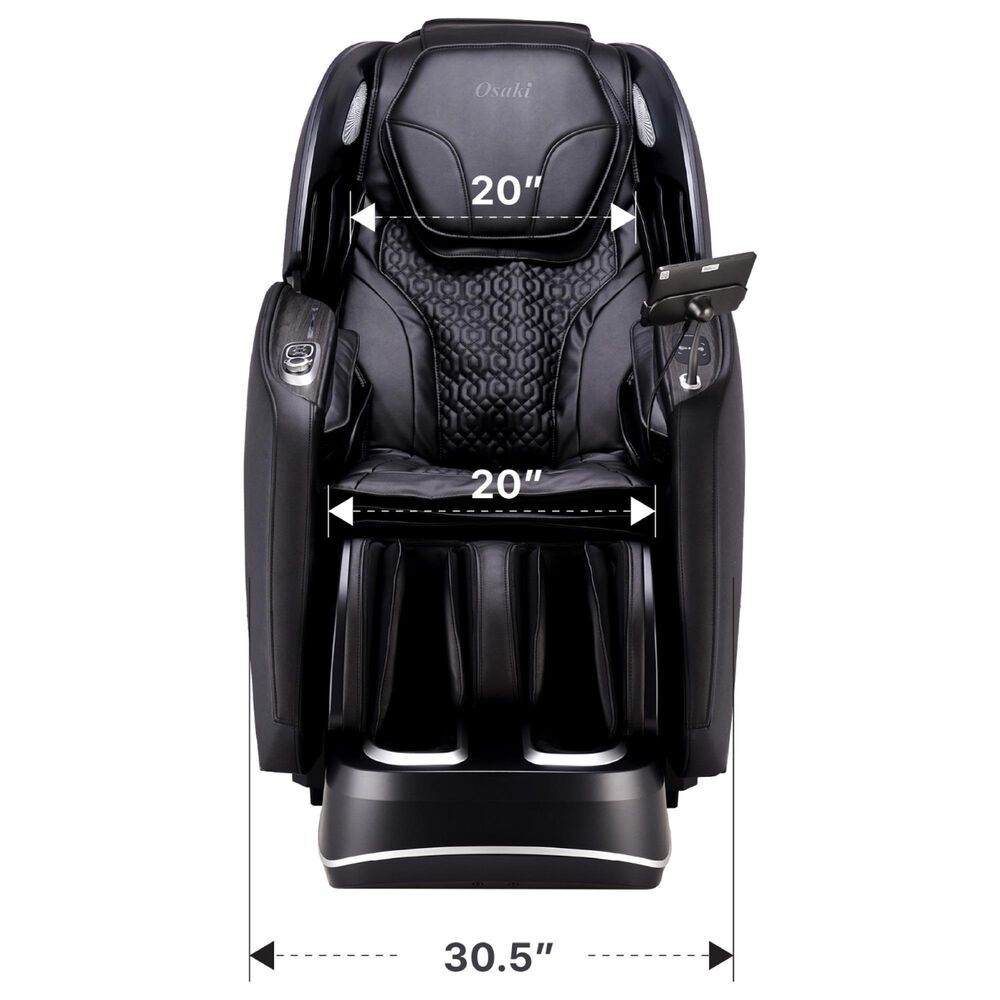 Osaki Platinum 4D and 3D Manhattan Duo Zero Gravity Massage Chair in Black, , large