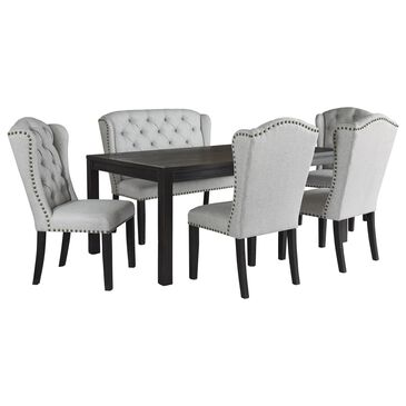 Signature Design by Ashley Jeanette 6-Piece Rectangular Dining Set in Vintage Black, , large