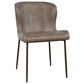 Jofran Carson Oak Side Chair with Smoke Faux Leather in Bronze, , large