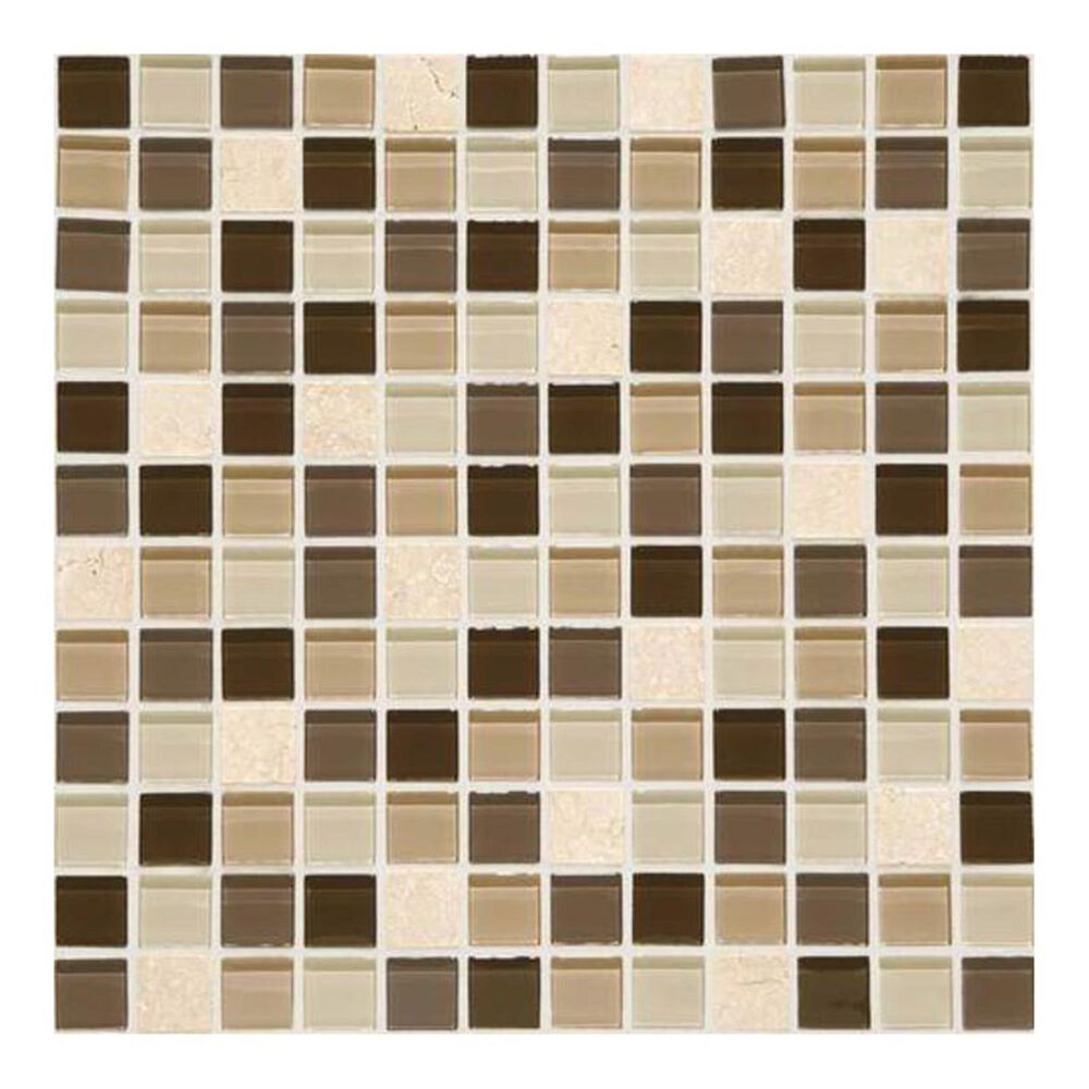 Dal-Tile Mosaic Traditions Zen Escape 12" x 12" Glass and Stone Mosaic Sheet, , large