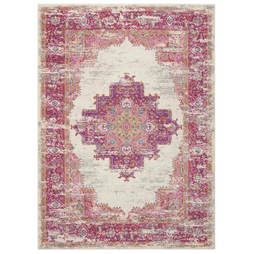 Nourison Passion PSN03 8" x 10" Ivory and Fushia Area Rug, , large