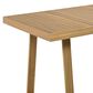 Hearth and Haven 5-Piece Outdoor Wooden Dining Set with U-Leg Table and Cushioned Chairs in Gray, , large