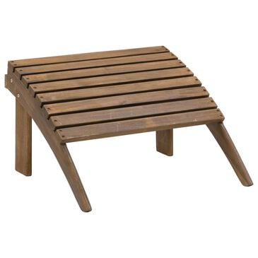 Linon Home Decor Adirondack Patio Ottoman in Acorn, , large