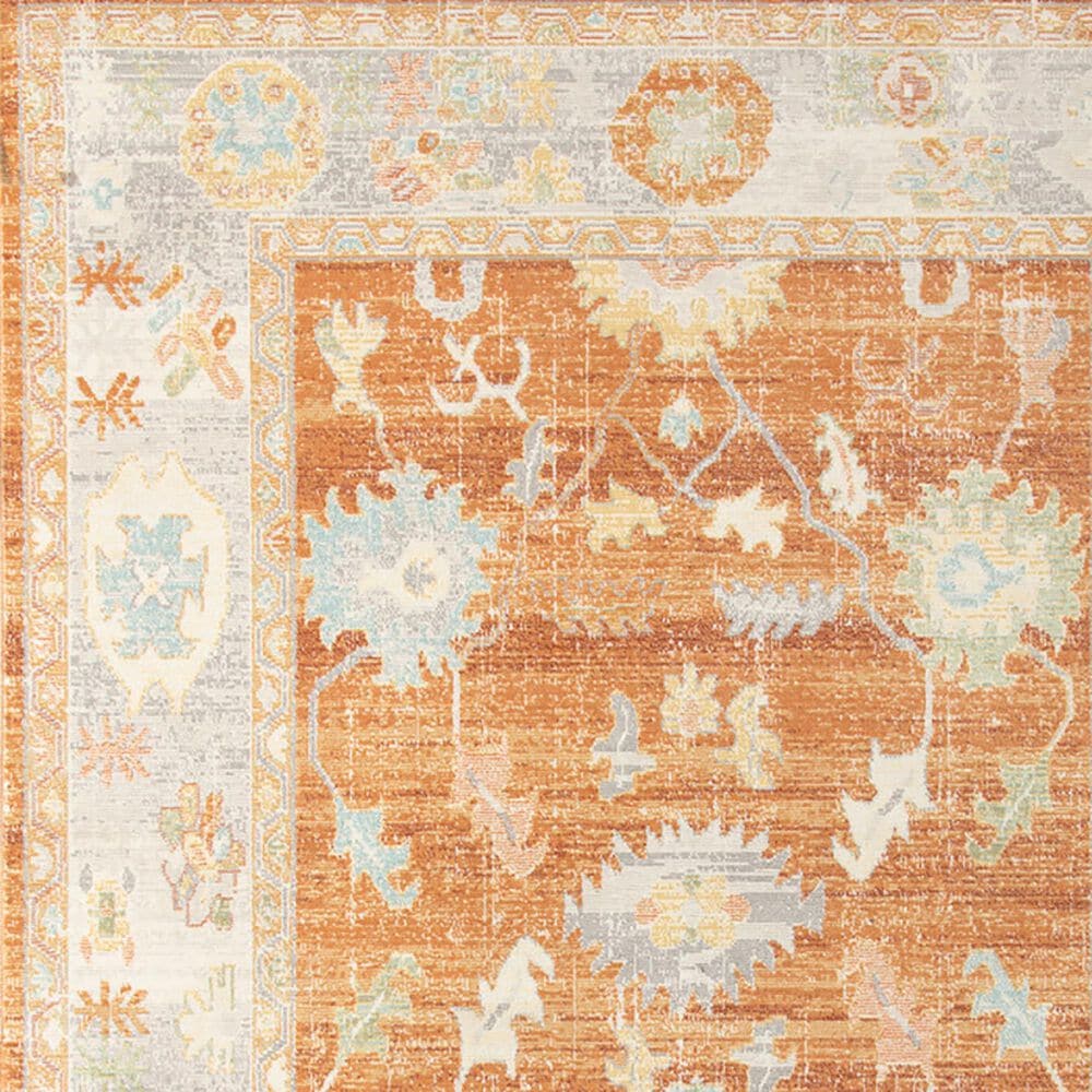 Amer Rugs Bohemian 8&#39;9&quot; x 11&#39;9&quot; Orange Beige Area Performance Rug, , large