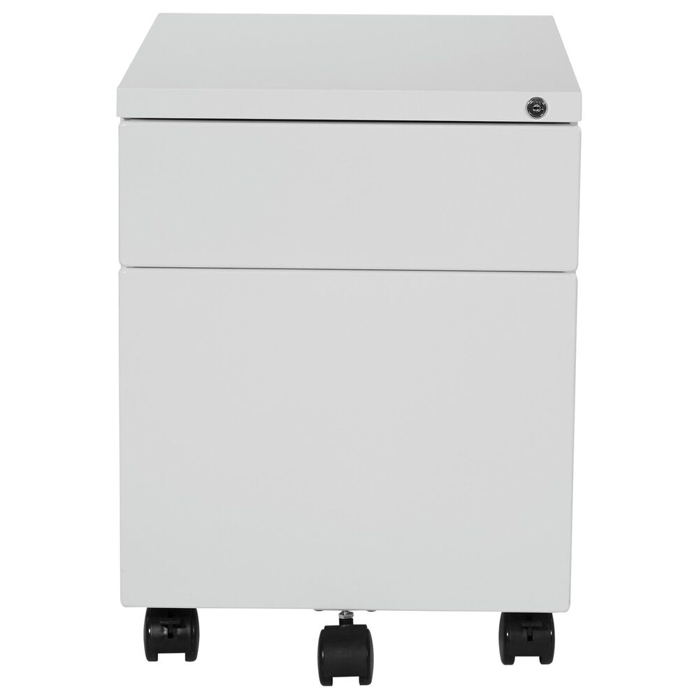 OSP Home 22&quot; 2-Drawer Mobile File in White, , large