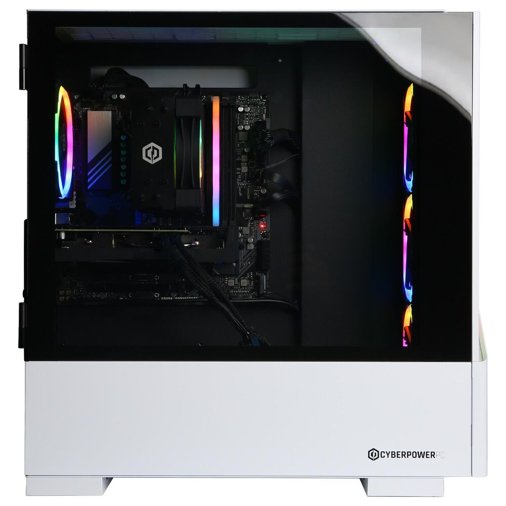 CyberPowerPC Gamer Master Gaming Desktop | AMD Ryzen 7 8700F - 16GB RAM - NVIDIA GeForce RTX 5050 Graphics - 2TB SSD in White, , large