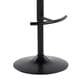 LumiSource Toriano Swivel Adjustable Bar Stool with Cream Noise Fabric Upholstery in Black (Set of 2), , large