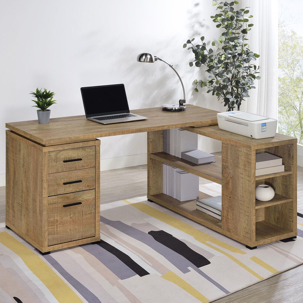 Pacific Landing Yvette L-Shape Computer Desk in Mango, , large