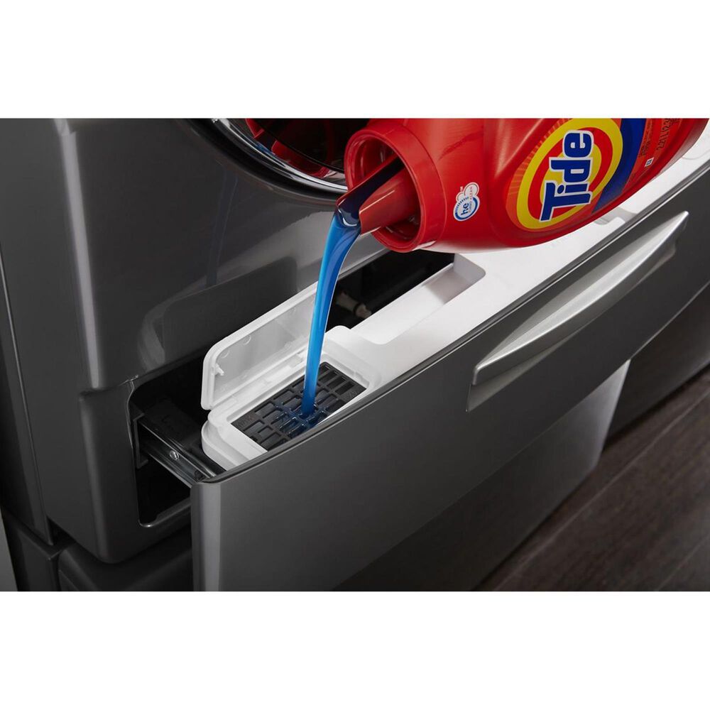 Whirlpool 5.0 Cu. Ft. Front Load Washer and 7.4 Cu. Ft. Gas Dryer Pair in Chrome Shadow, , large