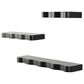 Maple and Jade 3-Piece Handmade Wall Shelf Set in Black, , large