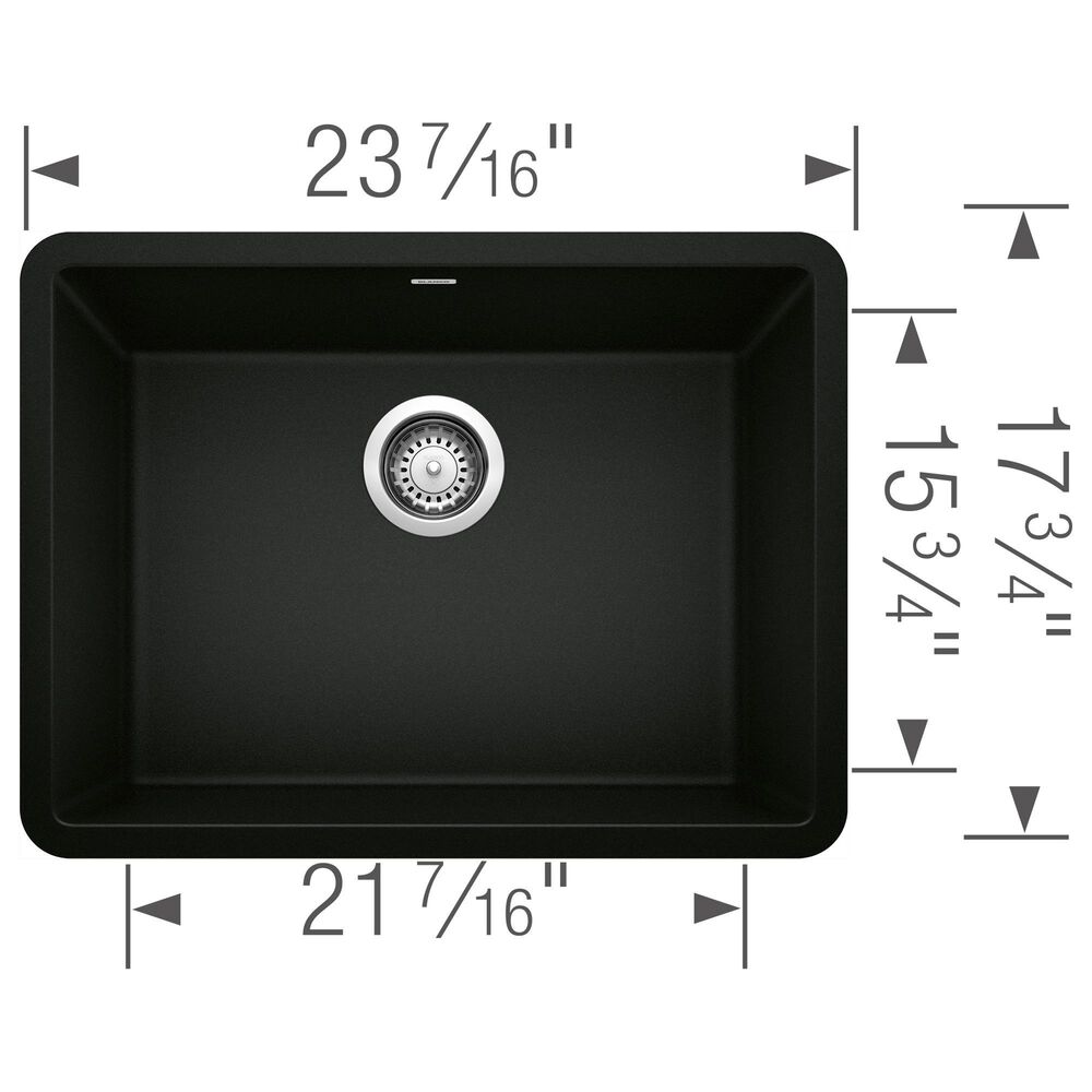 Blanco Precis 24&quot; Single Sink in Coal Black, , large